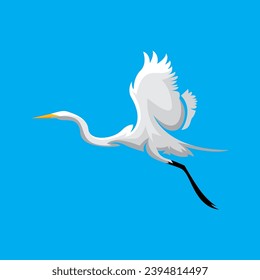 simple vector of flying stork