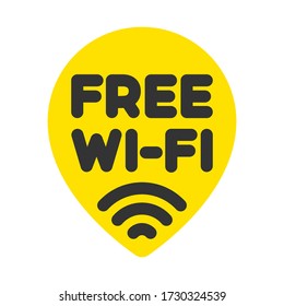 Simple vector Free Wi-fi icon