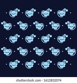 a simple vector of frog with flat design