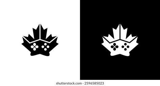 simple vector game stick logo