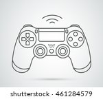 Simple vector gamepad icon. Joypad, joystick illustration isolated on white background