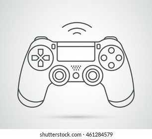 Simple vector gamepad icon. Joypad, joystick illustration isolated on white background