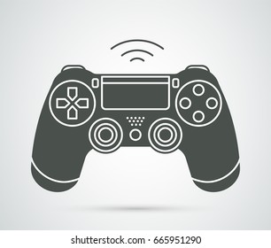 Simple vector gamepad icon. Joypad, joystick illustration isolated on white background
