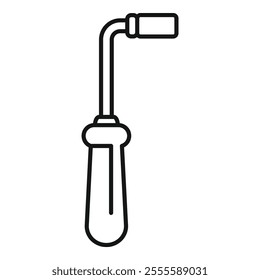 Simple vector of a gas welding torch, a tool used for joining metal parts using high heat