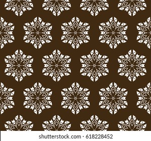 Simple vector geometric seamless pattern. Floral style. Cute scrapbook paper. for printing on fabric, paper for scrapbooking, wallpaper, cover, page book