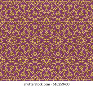 Simple vector geometric seamless pattern. Floral style. Cute scrapbook paper. for printing on fabric, paper for scrapbooking, wallpaper, cover, page book.