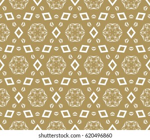 Simple vector geometric seamless pattern. Floral style. Cute scrapbook paper. for printing on fabric, paper for scrapbooking, wallpaper, cover, page book