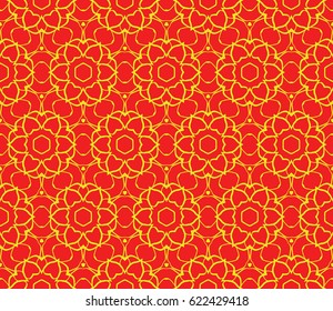Simple vector geometric seamless pattern. Floral style. Cute scrapbook paper. for printing on fabric, paper for scrapbooking, wallpaper, cover, page book.