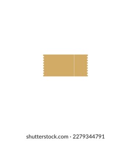 Billete simple vectorial de color dorado