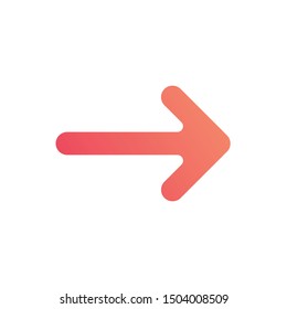 Simple vector gradient flat arrow