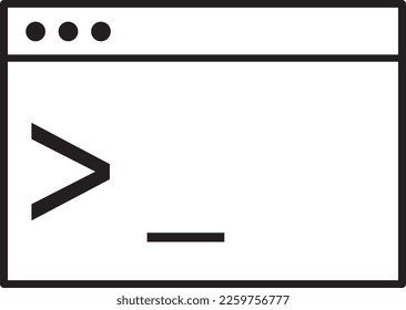 simple vector graphic of a command line interface, cli