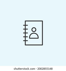 Simple vector graphic illustration of contact icon. Great for posters, banners, flyers, flyers, business, feeds, webinar posters, and business.