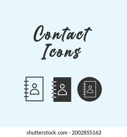 Einfache Vektorgrafik des Kontaktsymbols. Ideal für Poster, Banner, Flyer, Flyer, Business, Feeds, Webinar-Poster und Business.