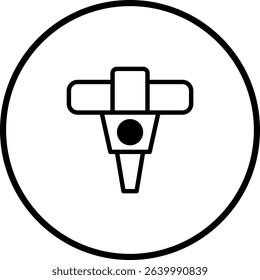 Simple vector graphic of a microphone within a circle for use in design and media