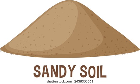 Simple vector graphic of a pile of sandy soil