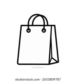Simple vector graphic of a shopping bag.