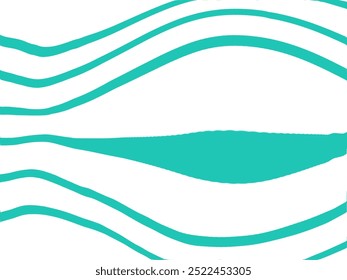 A simple vector graphic of a simplified wave, with one bold color and clean lines and minimal details.