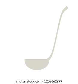 Simple vector of a gray ladle.