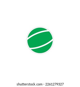 vector simple de bola de casta verde