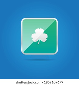 Simple Vector Green Clover Leaf Icon