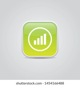 Simple Vector Green Signal Bar Icon