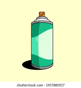 simple vector of green spray paint 