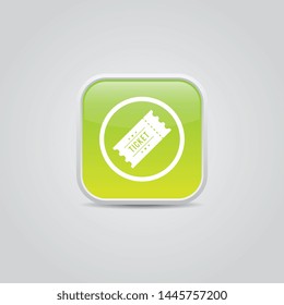 Simple Vector Green Ticket Icon
