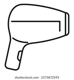 Simple vector of a hair dryer blowing hot air, a tool used by hairdressers to style hair