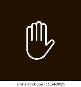 Simple vector hand icon. Stock vector illustration