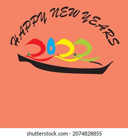 a simple vector happy new year