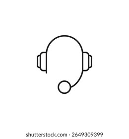 Simple vector headphone audio device symbol