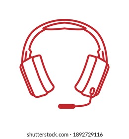 Einfache Vektor-Kopfhörer-Ohrhörer-Icon-Design