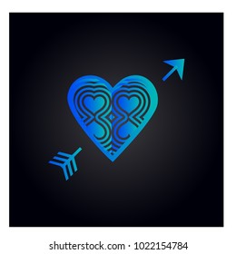 Simple vector heart icon