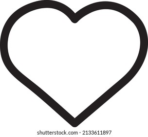 ilustración simple del icono del corazón vectorial en fondo blanco..eps
