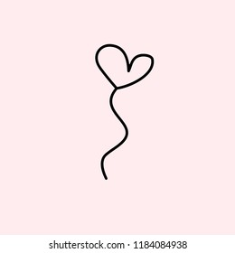 Simple vector of hearts balloons.