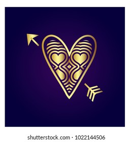 Simple vector hearts icon