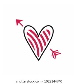 Simple vector hearts icon