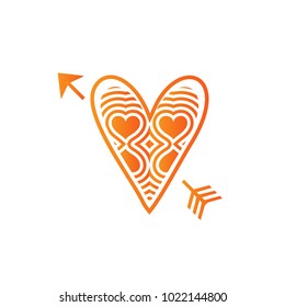 Simple vector hearts icon