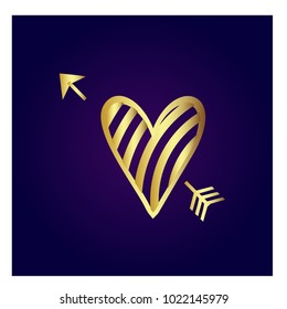 Simple vector hearts icon