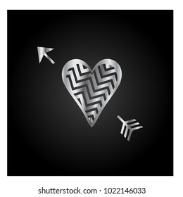 Simple vector hearts icon