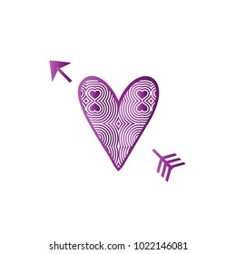 Simple vector hearts icon