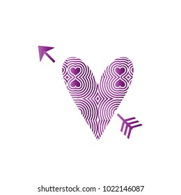 Simple vector hearts icon