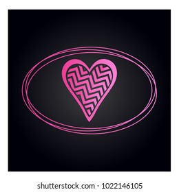 Simple vector hearts icon