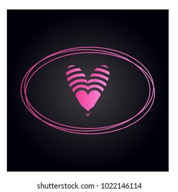 Simple vector hearts icon