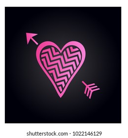 Simple vector hearts icon