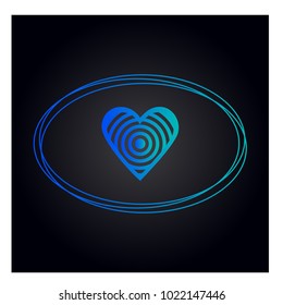 Simple vector hearts icon