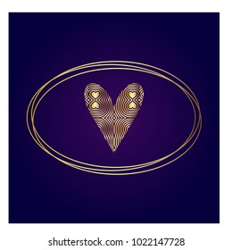 Simple vector hearts icon