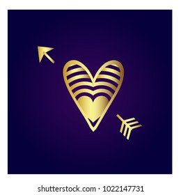 Simple vector hearts icon