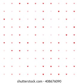 Simple vector hearts pattern. Colorful stylized ticker background for paperhangings, wrapper, contexture, weft, fabric, cover. 