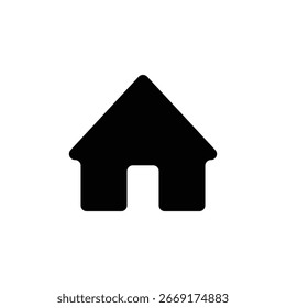 Simples vetor home icon, perfeito para imóveis, listas de propriedades, aplicativos, sites e projetos de navegação.